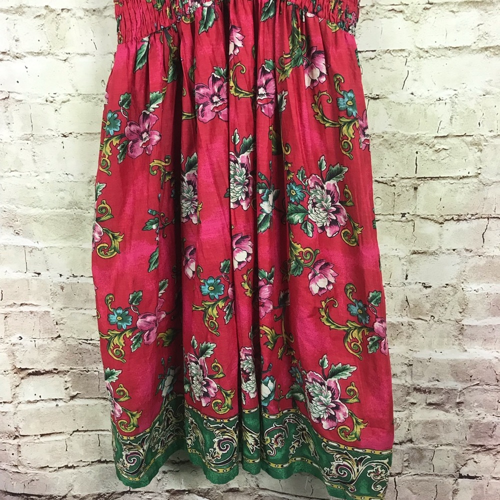Pink Apple Sundress Size 1X Red Empire Waist - Picture 2 of 8